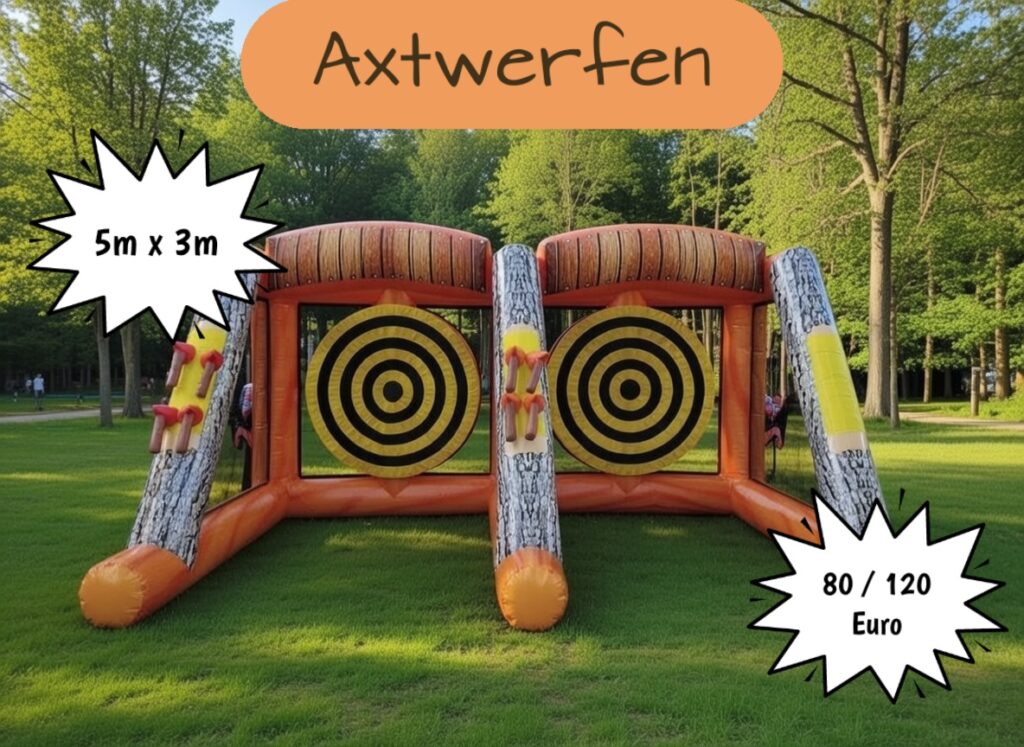 Aufblasbares Axtwerfen — Eventmodul (Outdoor)